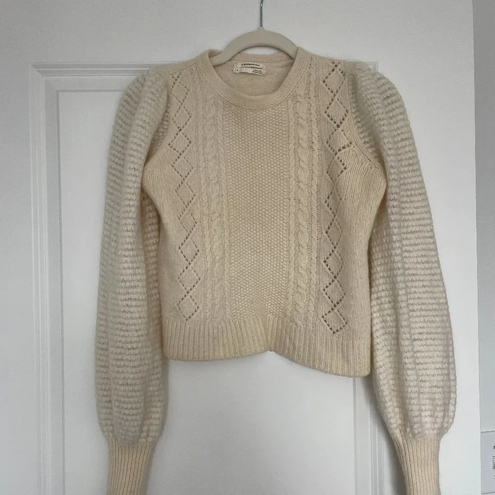 Elizabeth Pointelle Anthropologie Wool Sweater - Picture 1 of 3